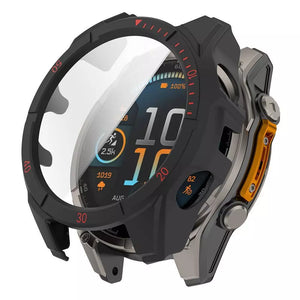 Funda rígida con vidrio Garmin Fenix 8 - 51mm SOLAR (negra/rojo)