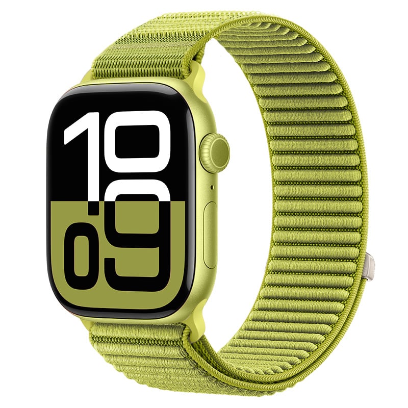 Strap-it Apple Watch Wave Nylon Strap (Field Green)