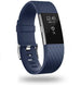 Correa silicona diamantes Fitbit Charge 2 (azul oscuro)