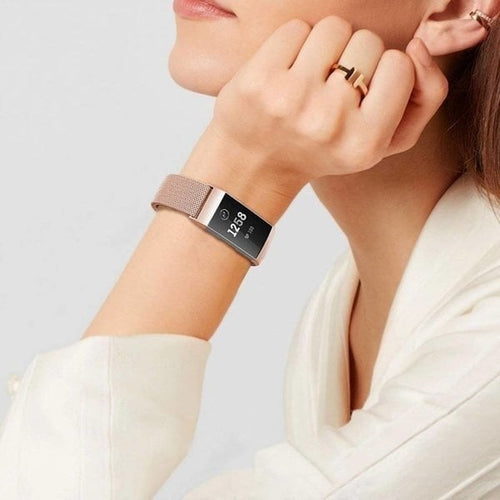 Fitbit Charge 4 Milanese Strap (Rose Gold)