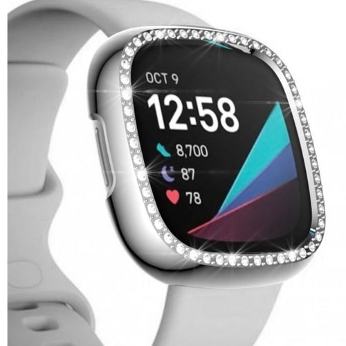 Funda diamantes Fitbit Sense (negra)