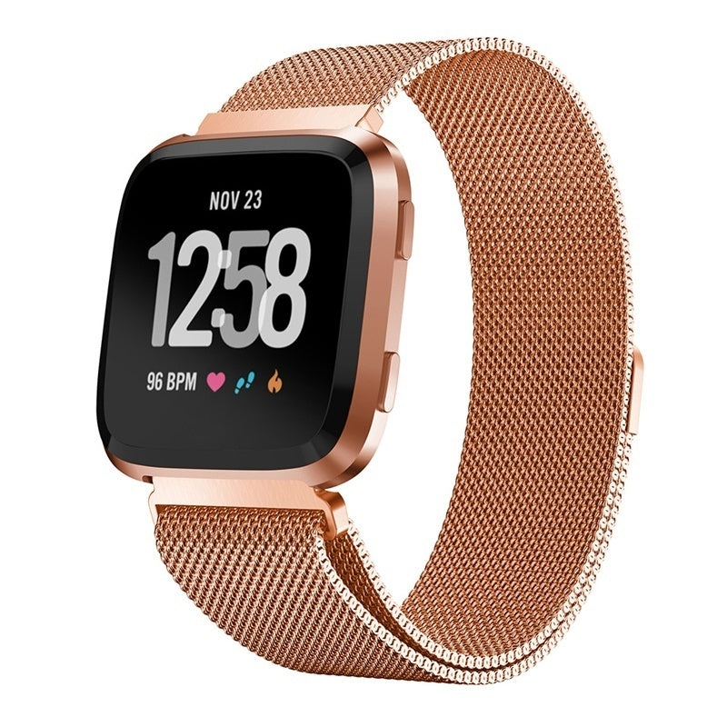 Rose Gold Fitbit Reloj Versa Rosa Correa Milanesa Fitbit Versa