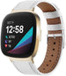 Fitbit Versa 3 Leather Strap (White)