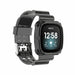 Correa TPU con marco de cristal Fitbit Sense (transparente-negro)