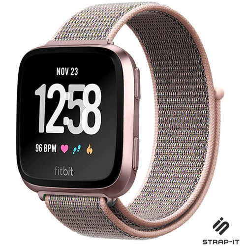 Correa nylon Fitbit Versa (rosa empolvado)