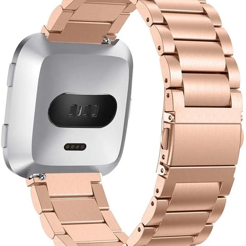 Correa acero Fitbit Versa (oro rosa)
