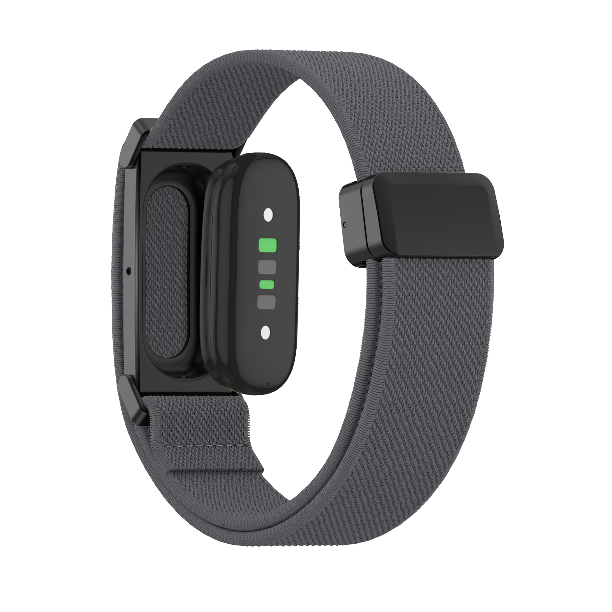 Bandz Correa biceps nylon con hebilla-D Fitbit Air (gris oscuro)
