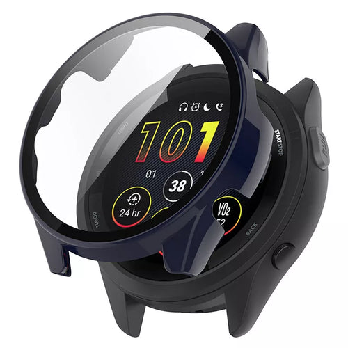 Funda rígida con vidrio Garmin Forerunner 265 (azul oscuro)