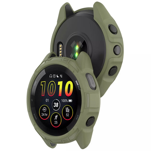 Funda TPU robusta Garmin Forerunner 265 (verde)