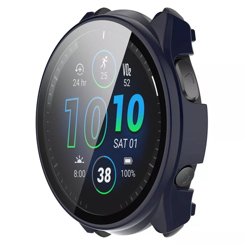 Funda rígida con vidrio Garmin Forerunner 965 (azul oscuro)