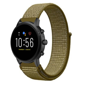 Correa nylon Fossil Gen 4 Explorist HR (verde oliva)