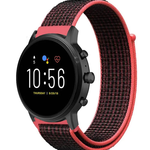 fossil-gen-5-nylon-bandje-zwart-rood
