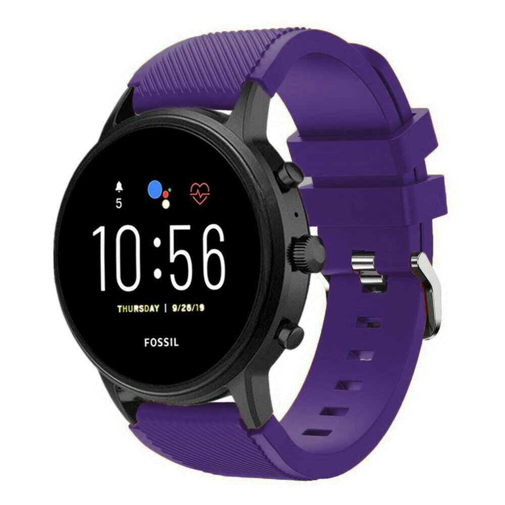 Correa silicona Fossil Gen 4 Explorist HR (morado)