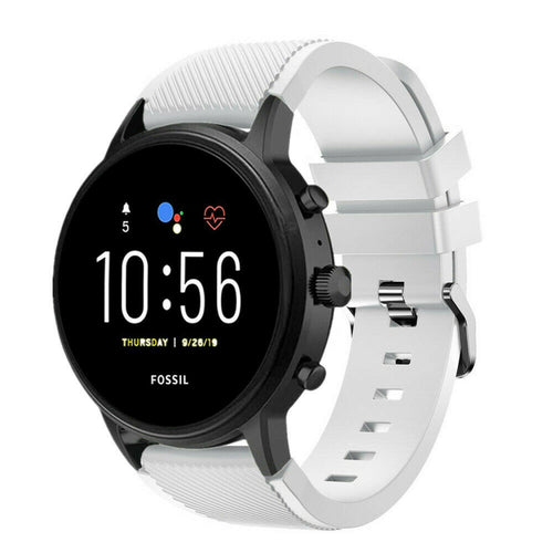Correa silicona Fossil Gen 4 Explorist HR (blanco)