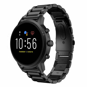 Correa acero Fossil Gen 4 Explorist HR (negro)