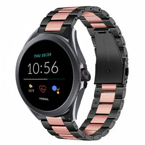 fossil-gen-5e-44mm-stalen-band-zwart-roze