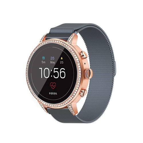 Correa milanesa Fossil Gen 4 Venture HR (gris)