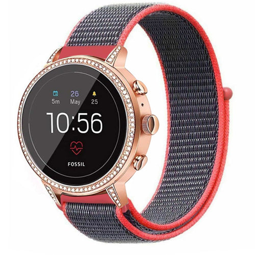 Correa nylon Fossil Gen 4 Venture HR (coral)