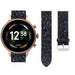 Correa cuero brillante Fossil Gen 6 - 44mm (negro)