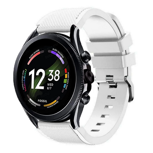 fossil-gen-6-44mm-siliconen-bandje-wit