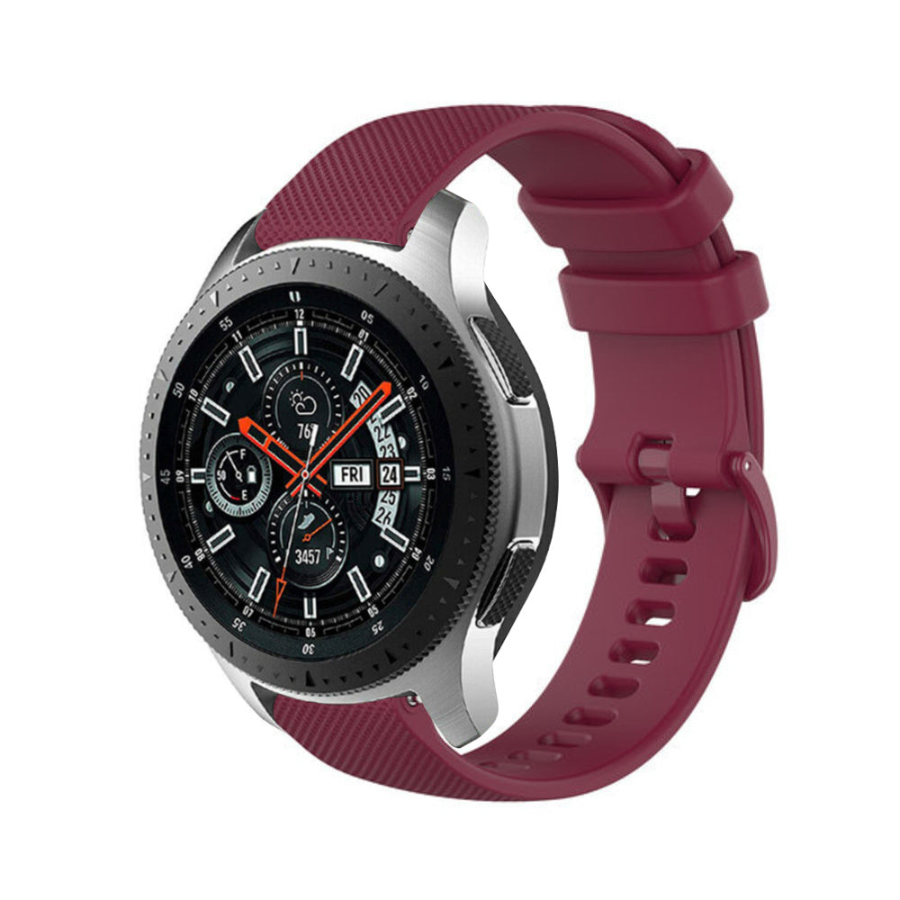 Samsung Galaxy Watch 46mm Premium Silicone Strap (Dark Red)