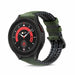 Correa silicona/cuero Galaxy Watch 5 Pro (verde)