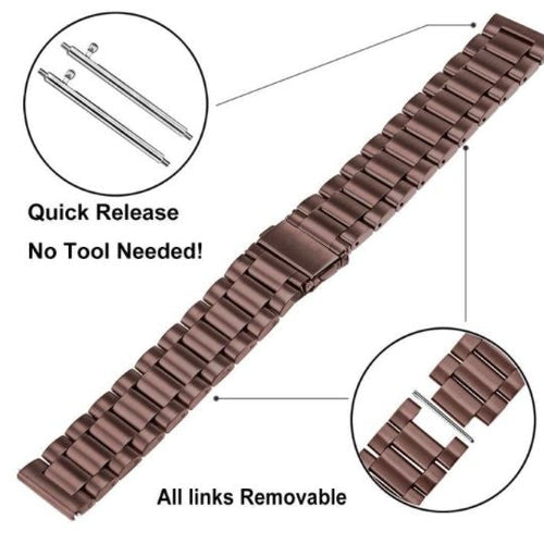 Correa acero Garmin Forerunner 265 (bronze-marrón)