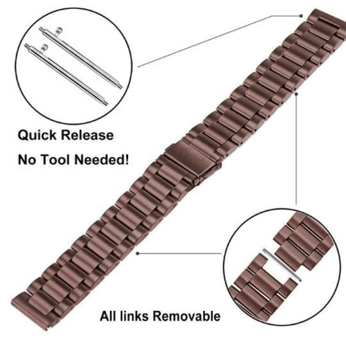 Correa acero Garmin Vivomove sport (marrón bronce)