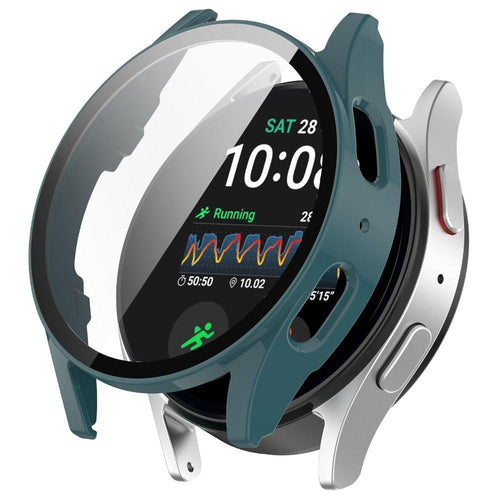 Funda rígida con vidrio Samsung Galaxy Watch 7 44mm (verde pino)