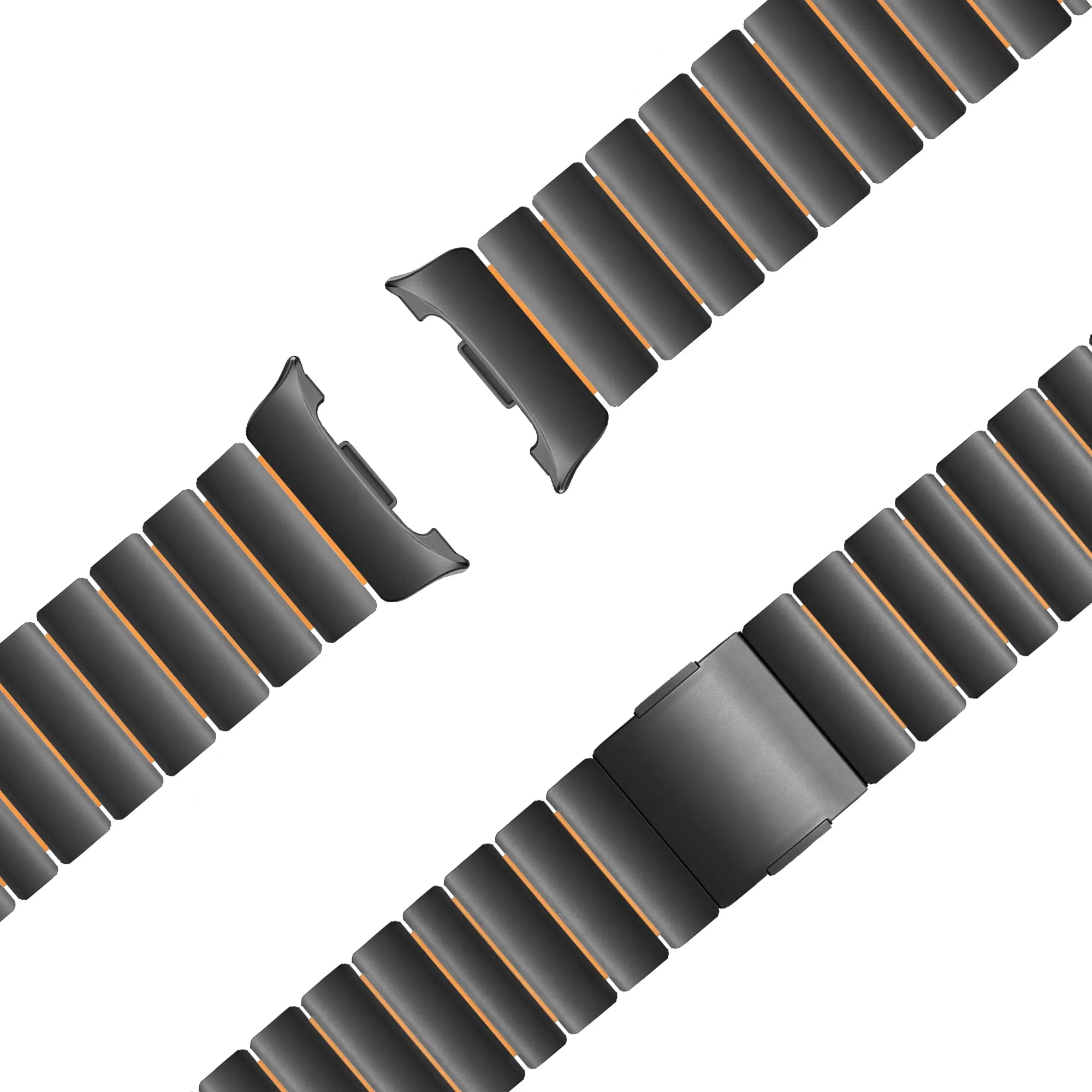 Bandz Correa titanio 'Hybrid' Samsung Galaxy Watch 8 Classic (negro/naranja)