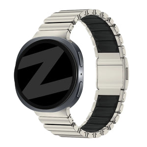 Bandz Samsung Galaxy Watch 8 Classic Titanium Strap 'Hybrid' (Titanium/Black)