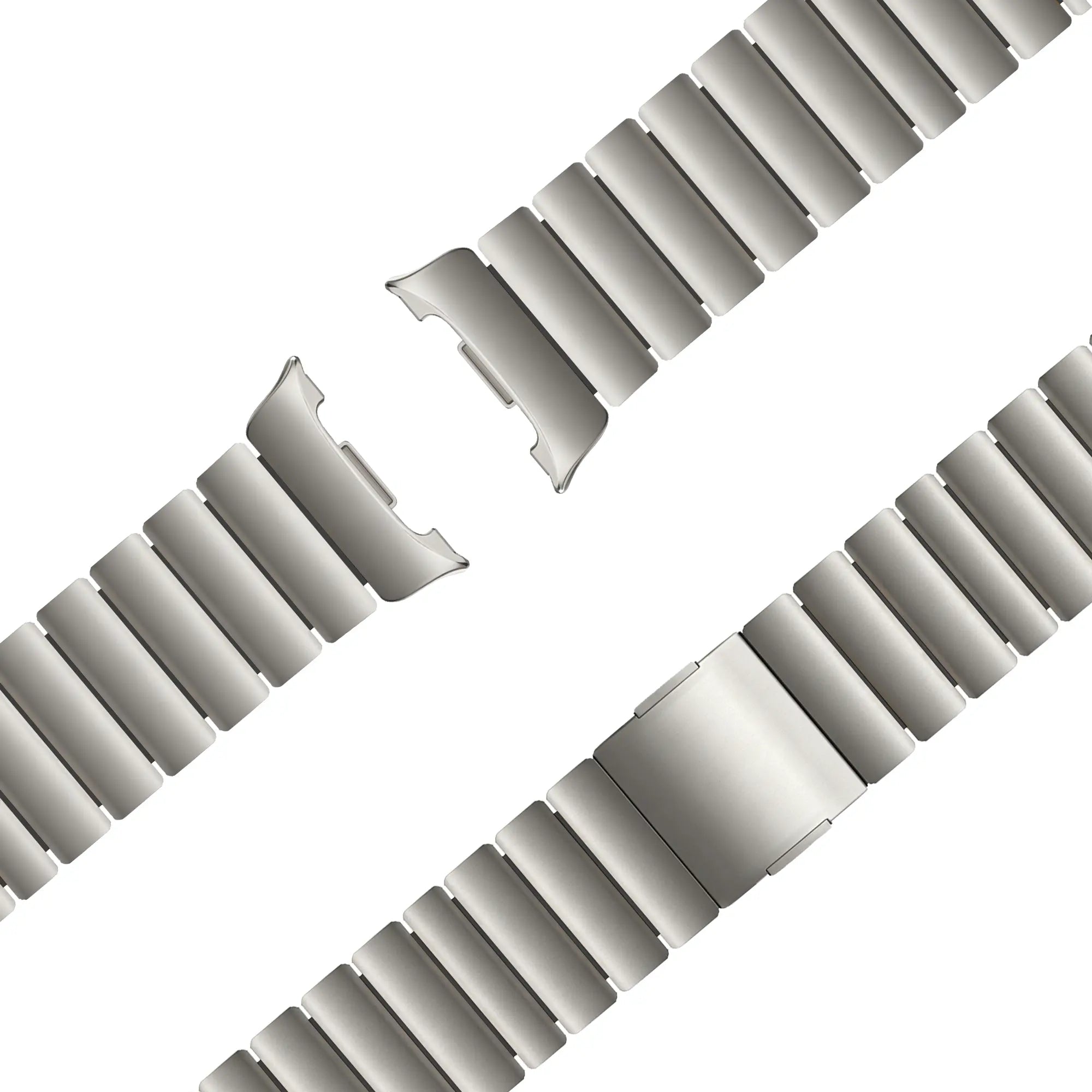 Bandz Samsung Galaxy Watch 8 - 40mm Titanium Strap 'Hybrid' (Titanium/Black)