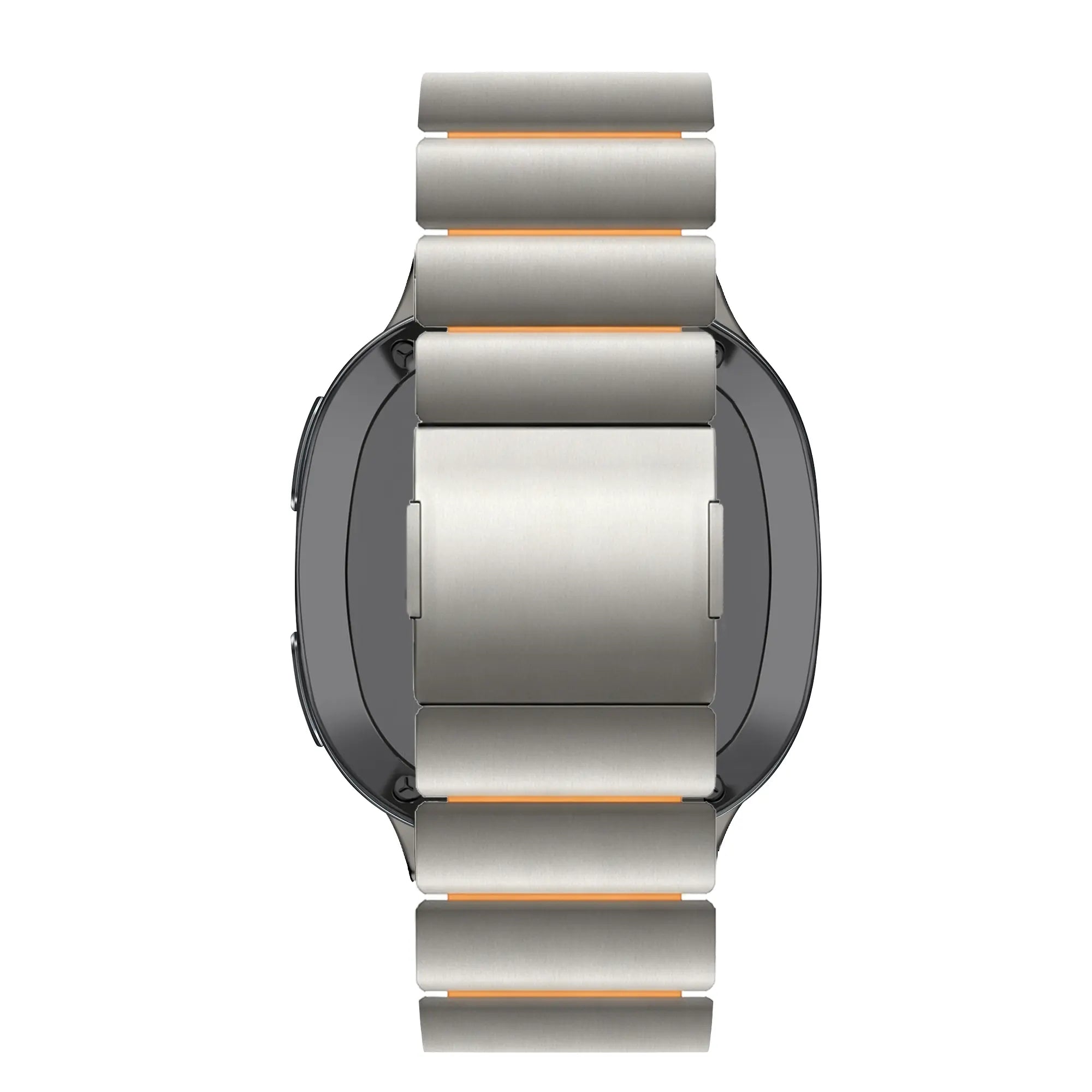 Bandz Samsung Galaxy Watch 8 - 40mm Titanium Strap 'Hybrid' (Titanium/Orange)