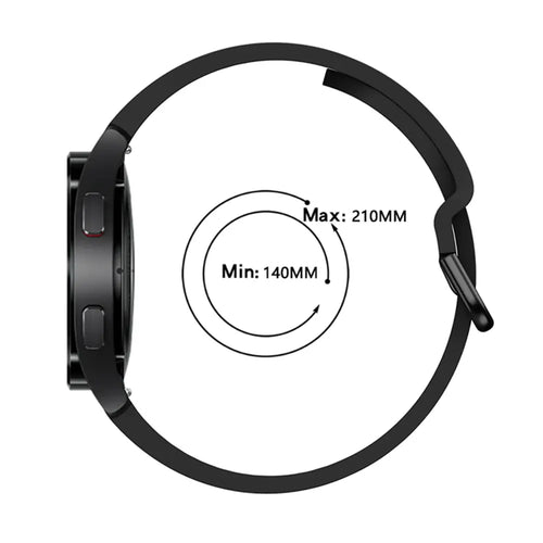 Samsung Galaxy Watch 6 - 44mm Buckled Silicone Strap (Black)
