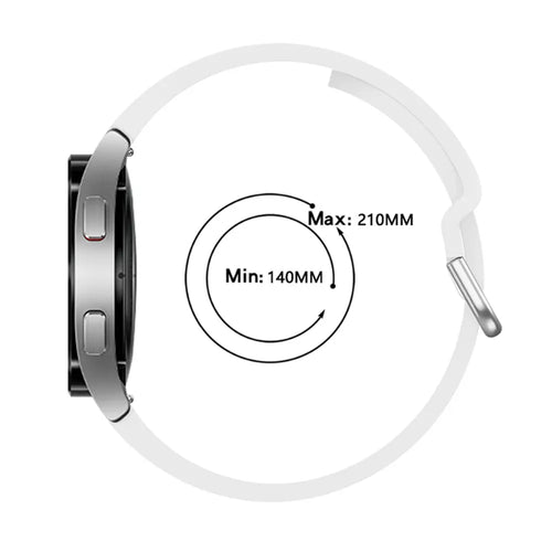 Samsung Galaxy Watch 6 Classic - 47mm Buckled Silicone Strap (White)