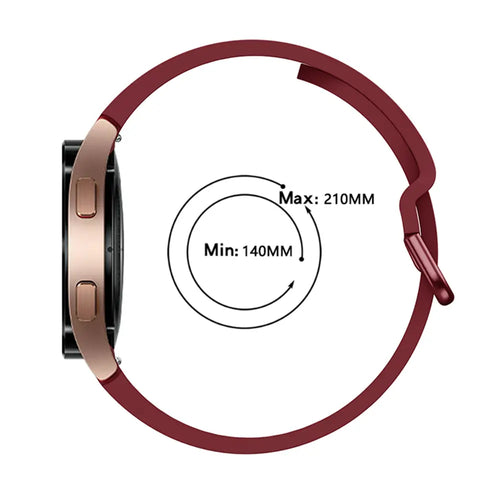 Samsung Galaxy Watch 5 Pro Buckled Silicone Strap (Wine Red)