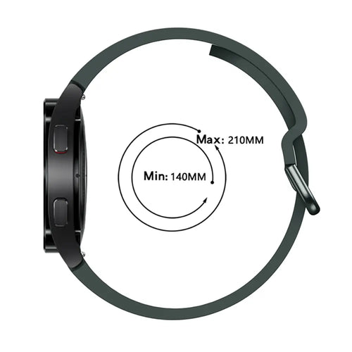 Samsung Galaxy Watch 6 Classic - 47mm Buckled Silicone Strap (Dark Green)