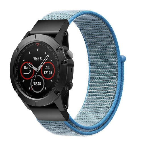 Garmin Descent Mk2S Nylon Strap (Light Blue)