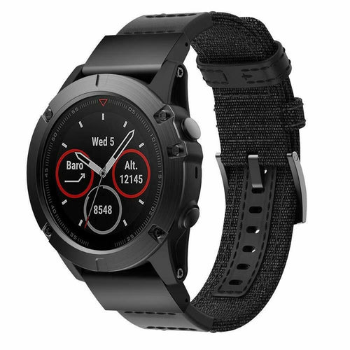 Correa nylon híbrida Garmin Fenix 7 (negro)