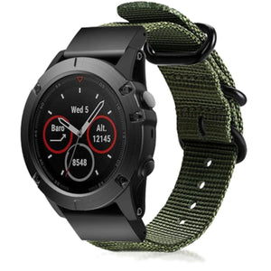 Correa nylon con hebilla Garmin Fenix 5/6 (verde)