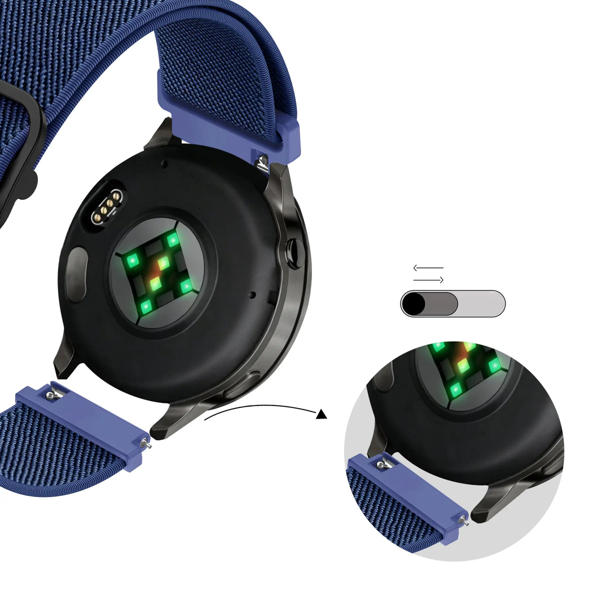 Bandz Garmin Venu 3s Elastic Strap (Dark Blue)