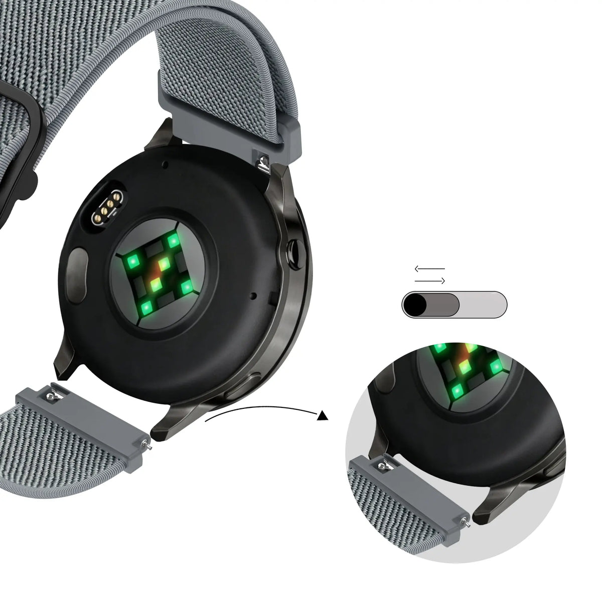 Bandz Correa elástica Garmin Venu 2s (gris-azul)