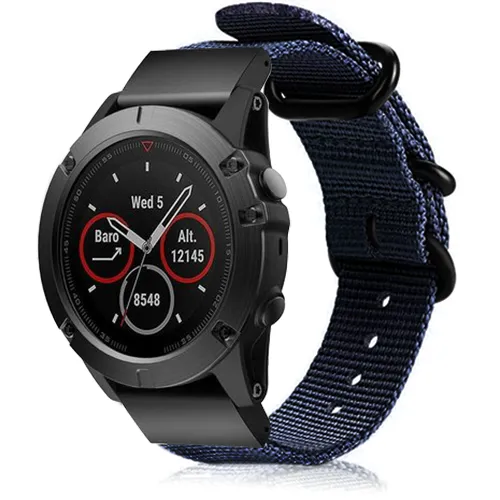 Correa nylon con hebilla Garmin Fenix 5/6 (azul)