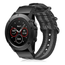 Correa nylon con hebilla Garmin Instinct 3 - 50mm (negra/gris)