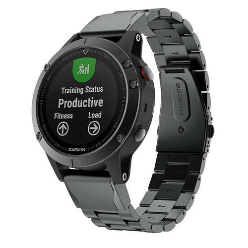 Correa acero Garmin Quatix 8 - 47mm (negro)