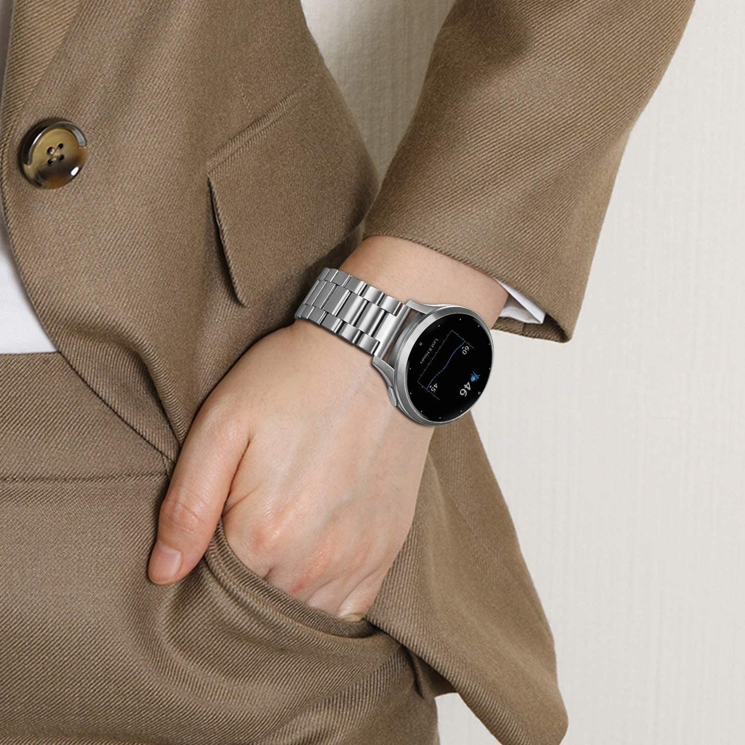 Correa acero Fossil Gen 4 Venture HR (plateado)