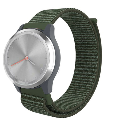 garmin-vivomove-3s-nylon-armband-dunkelgruen