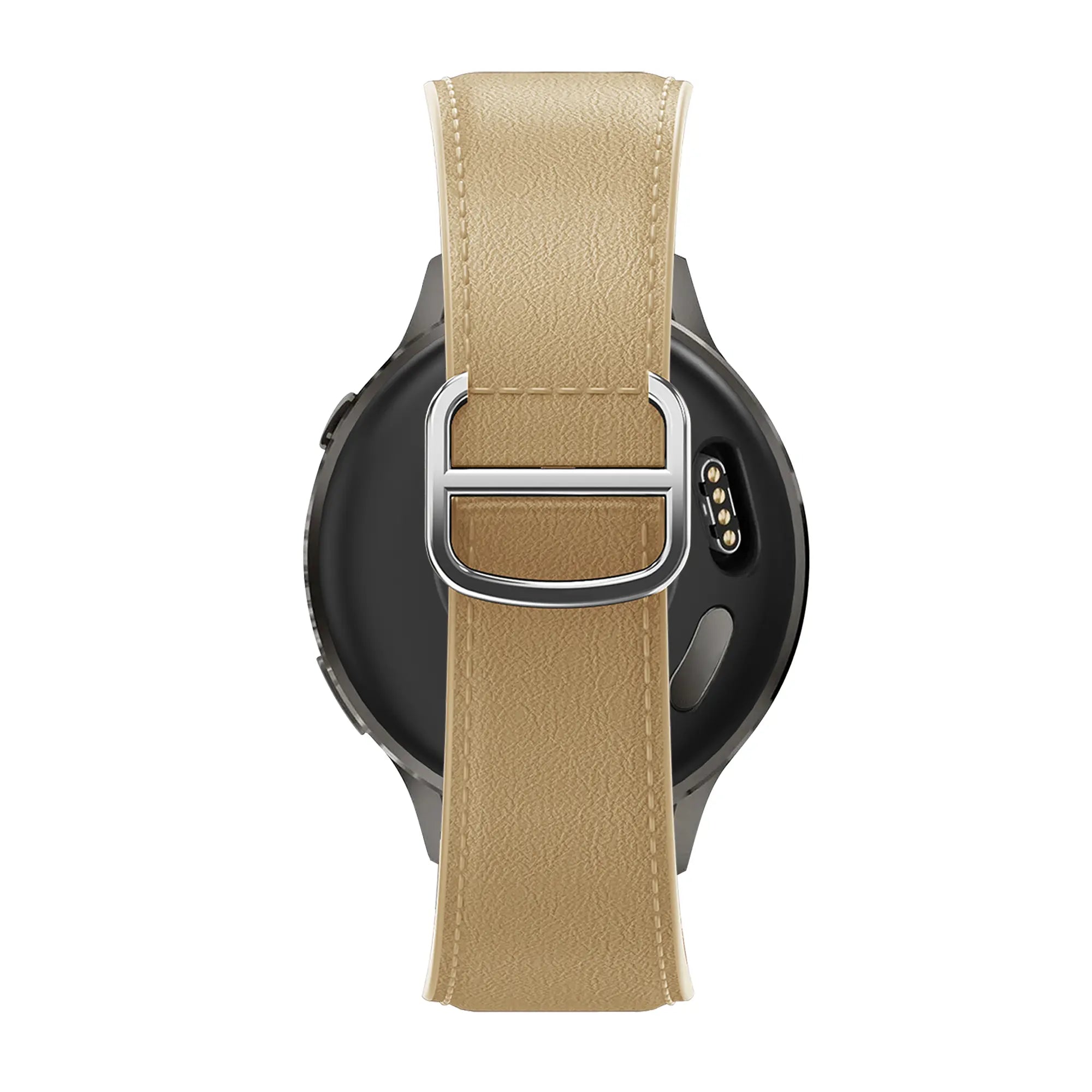 Bandz Garmin Vivomove Sport Leather Strap 'D-Type' (Creme)