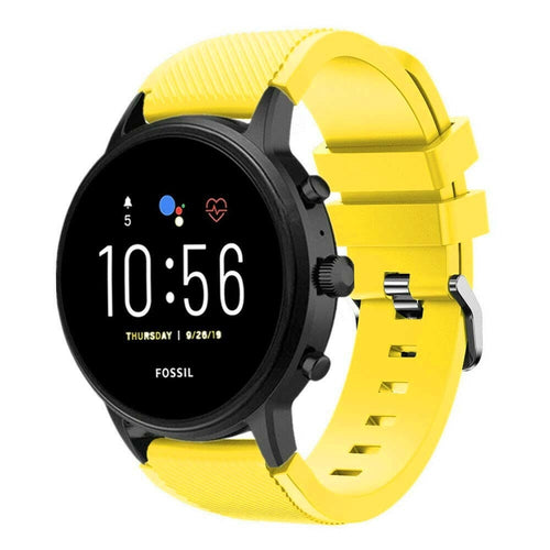 Correa silicona Fossil Gen 4 Explorist HR (amarillo)