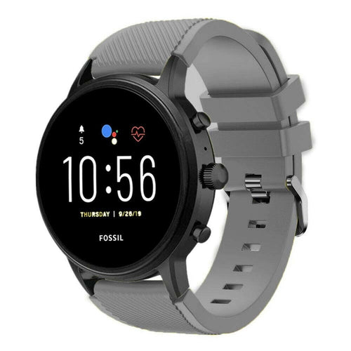 Correa silicona Fossil Gen 4 Explorist HR (gris)
